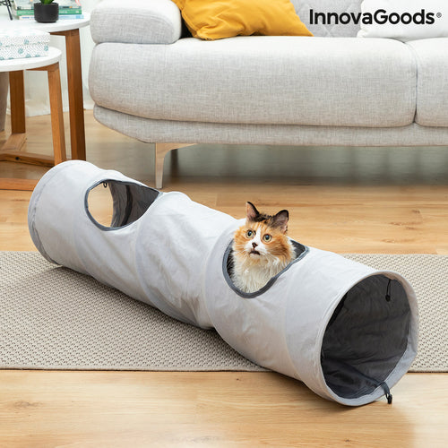Collapsible Cat Play Tunnel — Foldable Indoor & Outdoor Cat Toy