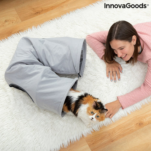 Collapsible Cat Play Tunnel — Foldable Indoor & Outdoor Cat Toy