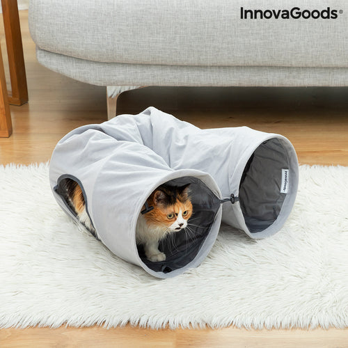Collapsible Cat Play Tunnel — Foldable Indoor & Outdoor Cat Toy