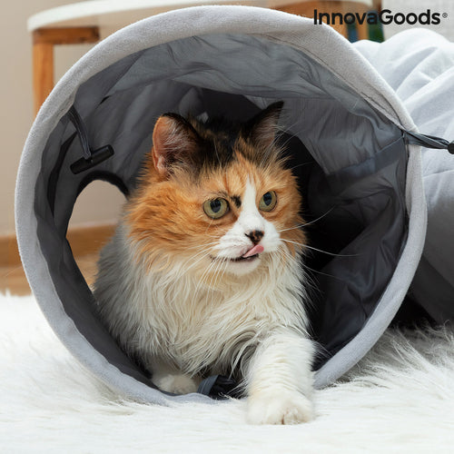 Collapsible Cat Play Tunnel — Foldable Indoor & Outdoor Cat Toy