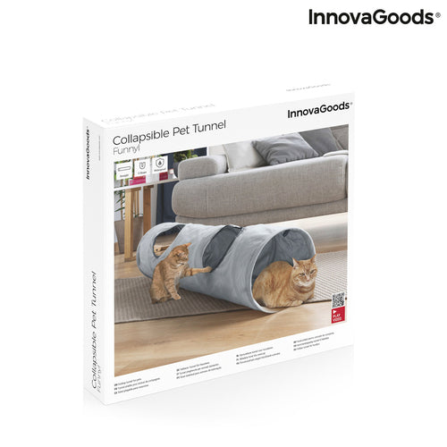 Collapsible Cat Play Tunnel — Foldable Indoor & Outdoor Cat Toy