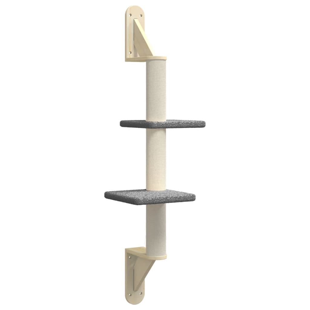 Wall-Mounted Cat Tree With Scratching Post 108 Cm