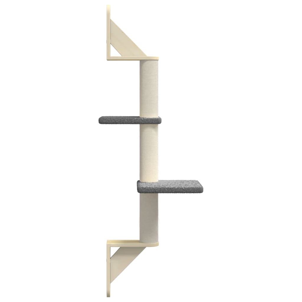 Wall-Mounted Cat Tree With Scratching Post 108 Cm