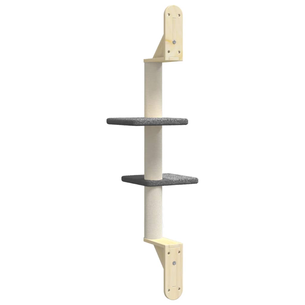 Wall-Mounted Cat Tree With Scratching Post 108 Cm