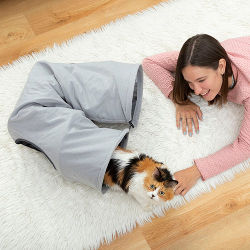 Collapsible Cat Play Tunnel — Foldable Indoor & Outdoor Cat Toy
