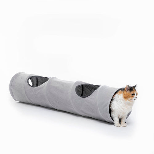 Collapsible Cat Play Tunnel — Foldable Indoor & Outdoor Cat Toy