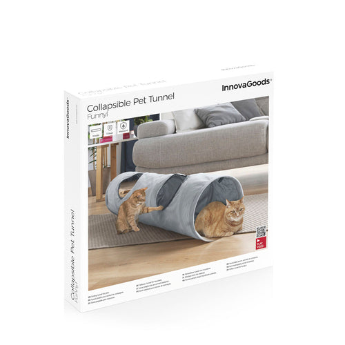 Collapsible Cat Play Tunnel — Foldable Indoor & Outdoor Cat Toy