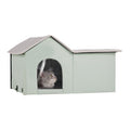 Heated Outdoor Cat Shelter — Insulated Winter Kitty House with Thermostat